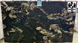 Granite Titanium Gold Premium <br>Fini : Antique - Lot : 18543 <br>Epaisseur : 1.25'' <br>Dimensions : +,-126'' x 74'' <br> Indice de prix : $$$$ <br>
