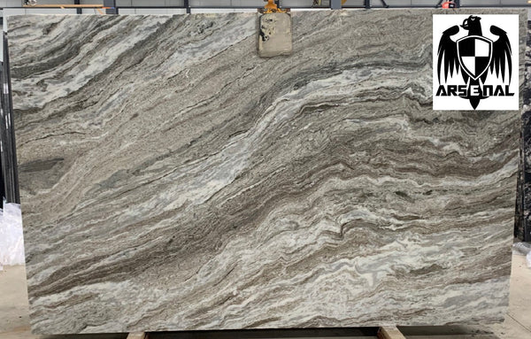 Quartzite Fantasy Brown STANDARD <br>Fini : Poli - Lot : 391062 <br>Epaisseur : 1.25'' <br>Dimension: MESURE TRES VARIABLES ** 120 x 50<br> Indice de prix : $$$ <br>