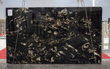 Granite Titanium Gold Premium  <br>Fini : Poli -  Lot : 11171 <br> Epaisseur : 1.25''  <br> Dimensions :  126'' x 76'' <br> Indice de prix : $$$$ <br>