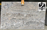 Granite Blue Araras Premium  <br>Fini : POLI -  Lot : 8448  <br> Epaisseur : 1.25'' <br> Dimensions : +,- 126'' x 77'' <br> Indice de prix : $$$ <br>