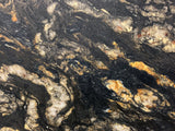 Granite Titanium Gold Premium  <br>Fini : Poli -  Lot : 16386 <br>Epaisseur : 1.25''  <br>Dimensions :  133'' x 73'' <br> Indice de prix : $$$$ <br>