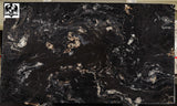 Granite Titanium Gold Premium <br>Fini : Antique -  Lot : 11271 <br>Epaisseur : 1.25''  <br>Dimensions : +,-134'' x 76'' <br> Indice de prix : $$$$ <br> ARRIVAGE MI JUIN 2026