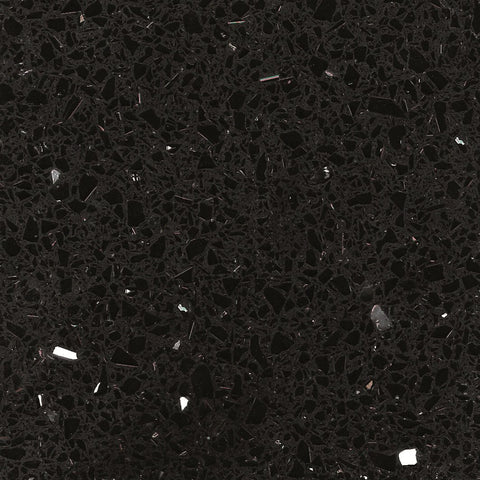 JUMBO Technistone Starlight Black <br>Grade : 1ere Qualite <br>Fini : Poli<br>Epaisseur : 0.75'' <br>Dimensions : 126'' x 61''<br>Indice de prix : $$$ <br>